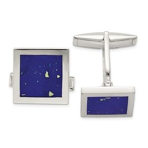 925 Sterling Silver Lapis Cuff Links